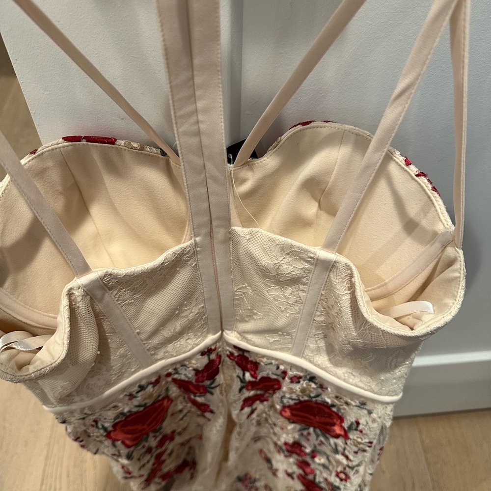 Bebe Maddie Embroidered bustier lace dress - Picture 10 of 11